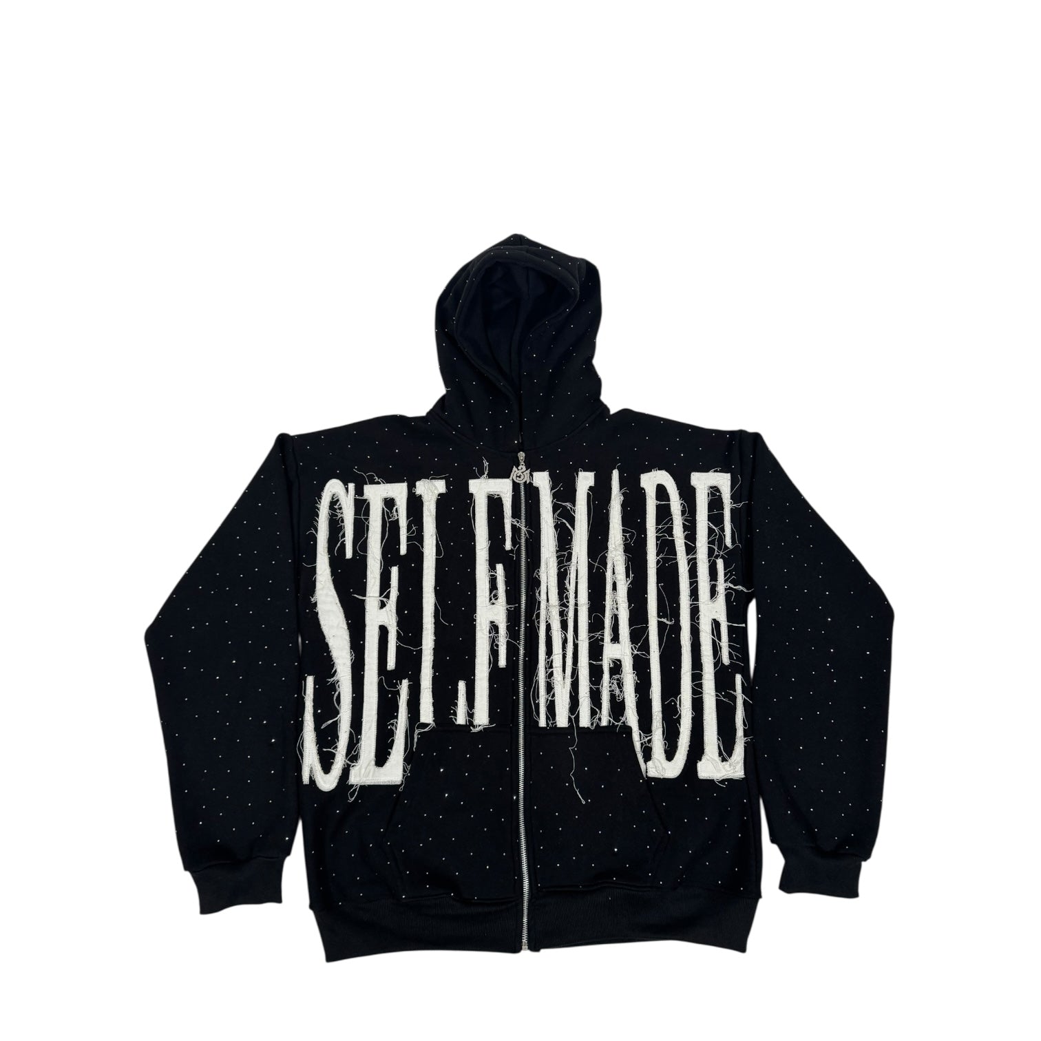 WHITE STONES FULL ZIP-UP HOODIE