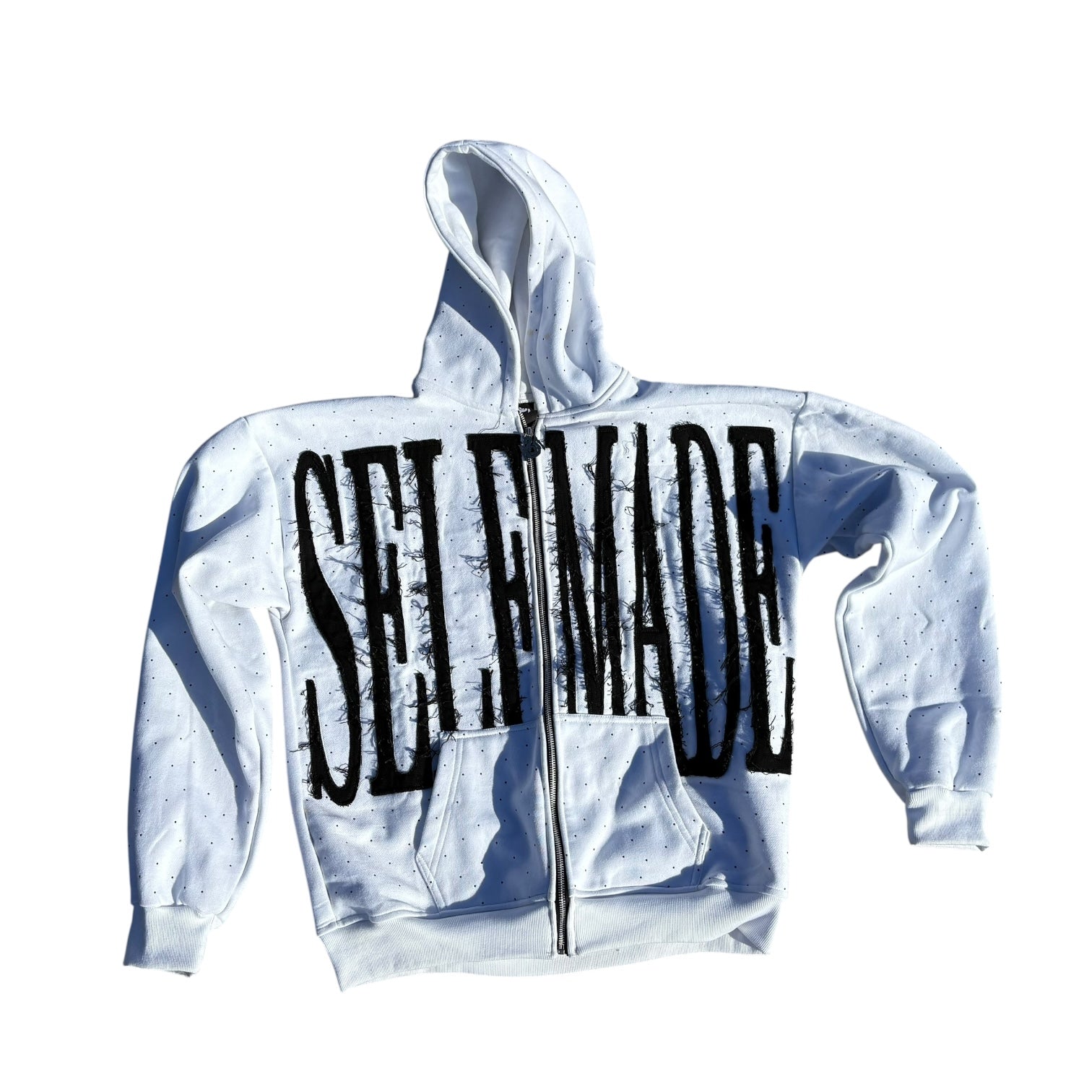 BLACK STONES FULL ZIP-UP HOODIE